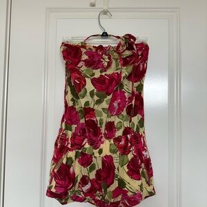 Y2K Abercrombie & fitch halter Floral Strapless Romper